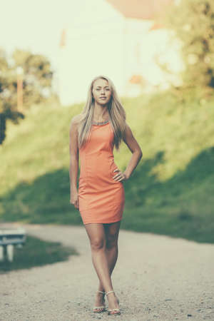 beautiful blond girl sensual portraitの写真素材