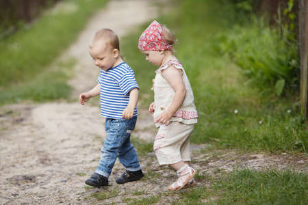 boy and girlの写真素材