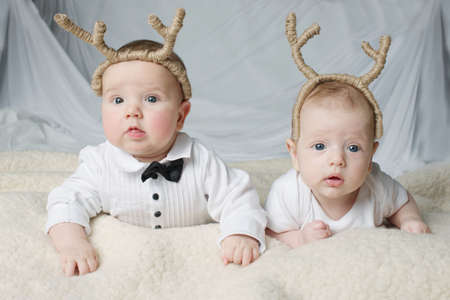 cute babies with deer horns
