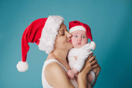 Happy mother with her babyの写真素材