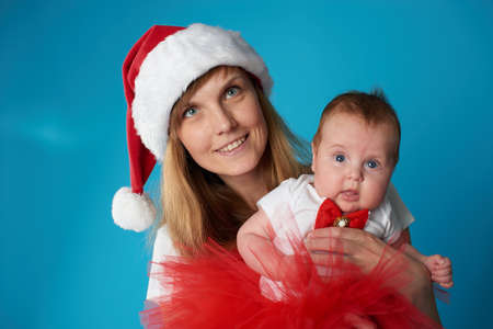 Happy young mother with her sweet babyの写真素材