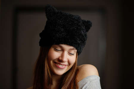 photo of beautiful young woman with long hairの写真素材