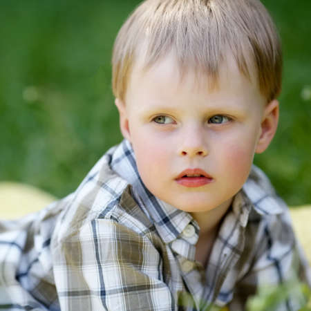 of young serious boy