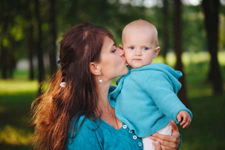 happy mother with her baby