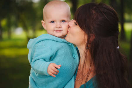 happy mother with her baby