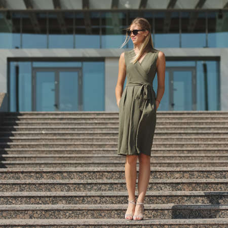 portrait of beautiful yound woman outdoors