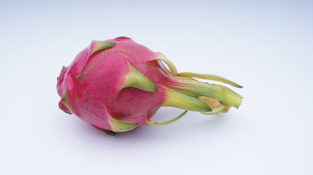 Closeup of dragon fruit or pitaya on white backgroundの写真素材