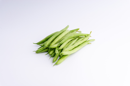 Green bean bunch closeup. Fresh Green bean  Also known as French beans, string beans, snap bean, snaps and haricots vert.の写真素材