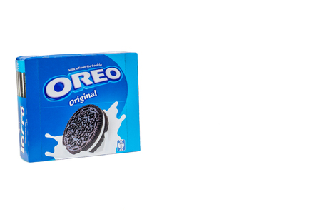 Kuala Lumpur, Malaysia - July 23, 2019: Packages with Oreo Cookies on a white backgroundのeditorial素材