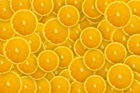 Slices of orange background. Background and pattern conceptの写真素材
