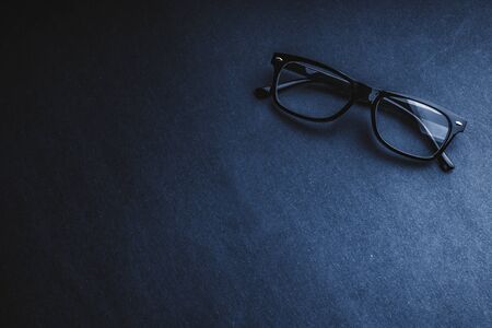 Eye Glasses or spectacle on black background. Selective focusの写真素材