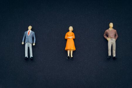 Flat lay of business miniature toy closeup.  Business Conceptの写真素材