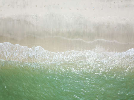 Blue ocean wave on clean sandy beach. Holidays and Travel Conceptの写真素材