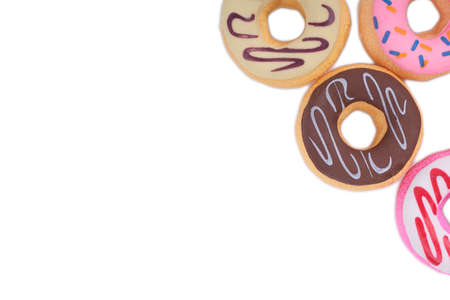 Doughnut or Donut on white backgroundの写真素材