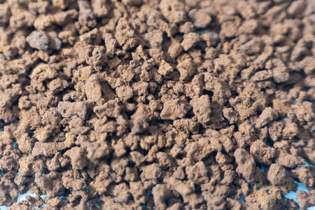 Instant coffee powder on white background with selective focusの写真素材