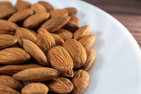 Almonds or Prunus dulcis with selective focusの写真素材