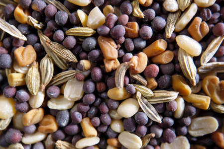 Spices and herbs closeup with selective focusの写真素材