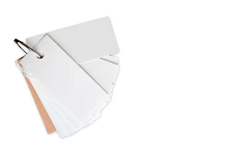 Blank ring memo on white backgroundの写真素材