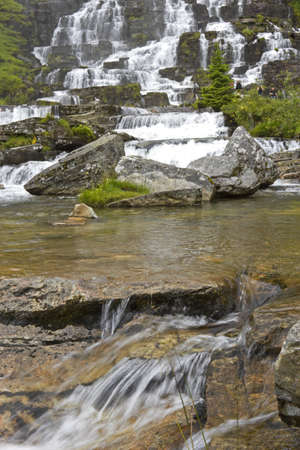 Scenic waterfall in Norway の写真素材