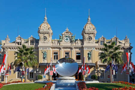 Front of the Grand Casino in Monte Carlo, Monaco     のeditorial素材