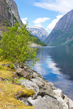 Scenic view of the Sognefjord, Norway.の写真素材