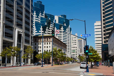 Modern towers in scenic downtown San Diego, California, USAの写真素材