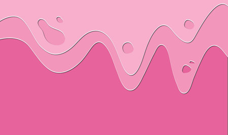 Abstract background with waves. Vector illustration. Pink and white colors.のイラスト素材