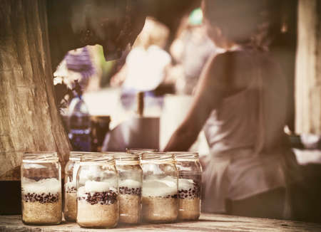 Coffee beans in sugarの写真素材