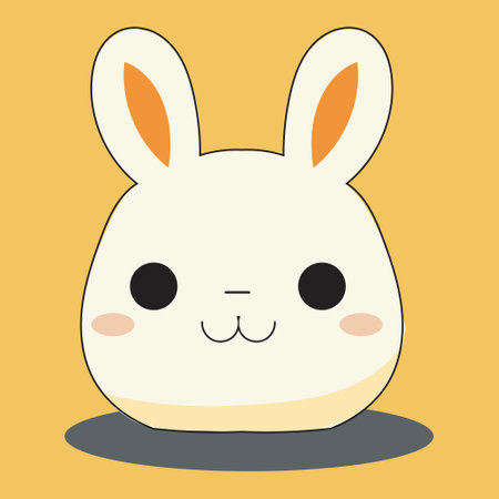 cute rabbit mascot vector cartoon styleのイラスト素材