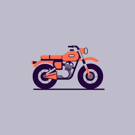 Motorcycle vector illustration. motorbike half-face with many detailsのイラスト素材