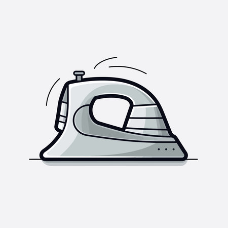 Modern minimalistic iron vector isolated on background. Simple iron icon. Smoothing-iron vector. Housework equipment for clothes. Electronic home appliance vector illustrationのイラスト素材