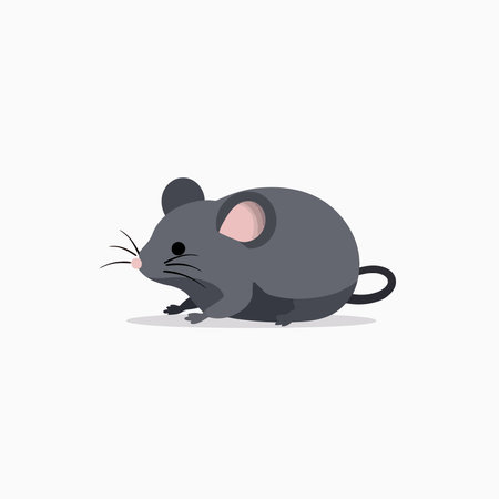 Cute Wild Rat Vector Illustrationのイラスト素材