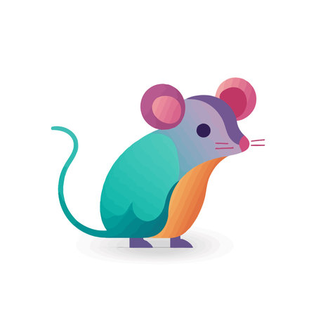 Cute Wild Rat Vector Illustrationのイラスト素材