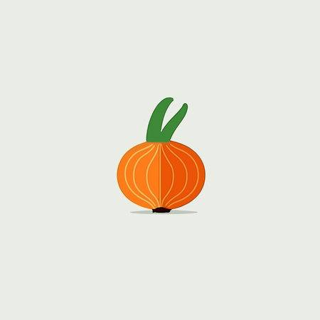 Onion. Whole onion. Flat simple design. Vector illustration of organic farm fresh vegetables. Isolated on white background.のイラスト素材