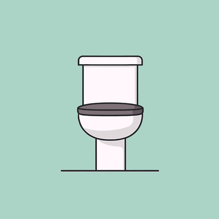 Toilet icon. Flat illustration of toilet icon for webのイラスト素材