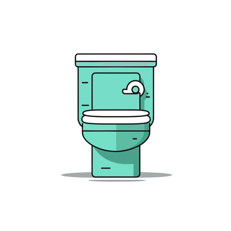 Toilet icon. Flat illustration of toilet icon for webのイラスト素材