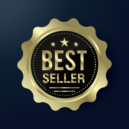 Best Seller Label Gold Vectorのイラスト素材