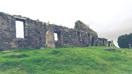 Ancient Church of Cill Chriosd at the Isle of Skye in Scotlandの写真素材