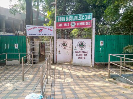 Kolkata, West Bengal / India - November 11 2019: Main gate of Mohun Bagan Athletic Club. Mohun Bagan is a professional football club based in West Bengal, India established on 15 August 1889.のeditorial素材