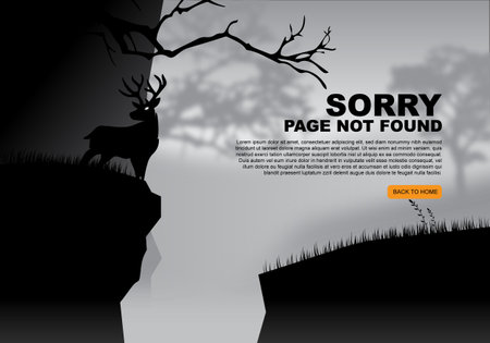 404 page not found for webのイラスト素材