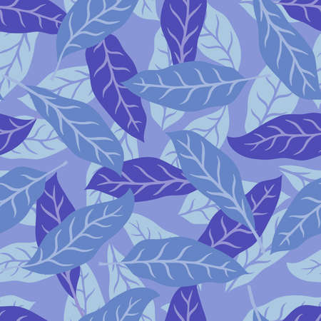 Tropical background with palm leaves. Seamless floral pattern. Summer vector illustration. Flat jungle printのイラスト素材