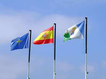 three flagsの写真素材