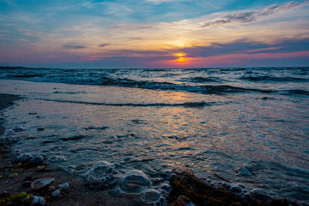 Scenic landscape on a beach at Nantucket Island.