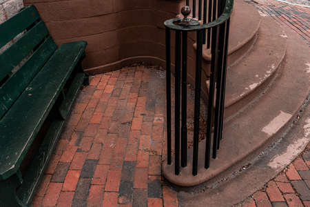 Historic Main street on Nantucket Island.の写真素材