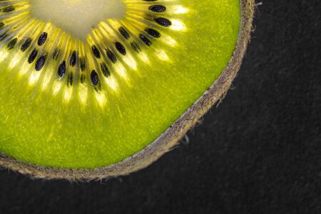 Detail of kiwifruit as halfの写真素材