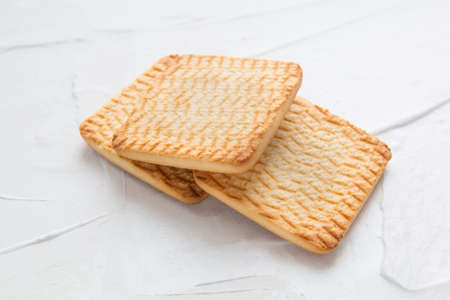 crackers cookies on a light backgroundの写真素材