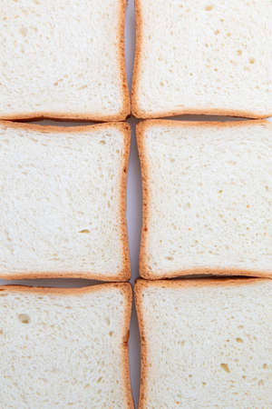 top view of slices toast breadの写真素材