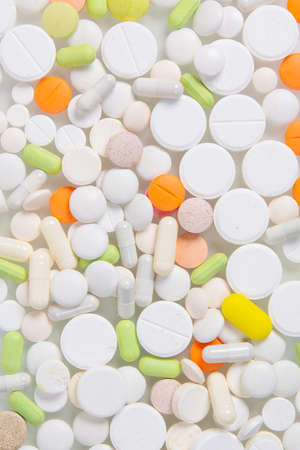 medical pills, antibiotics and drugs. View from aboveの写真素材