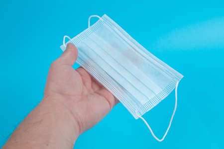 Surgical protective medical in man handの写真素材