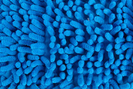 blue quick change dust mop head close upの写真素材